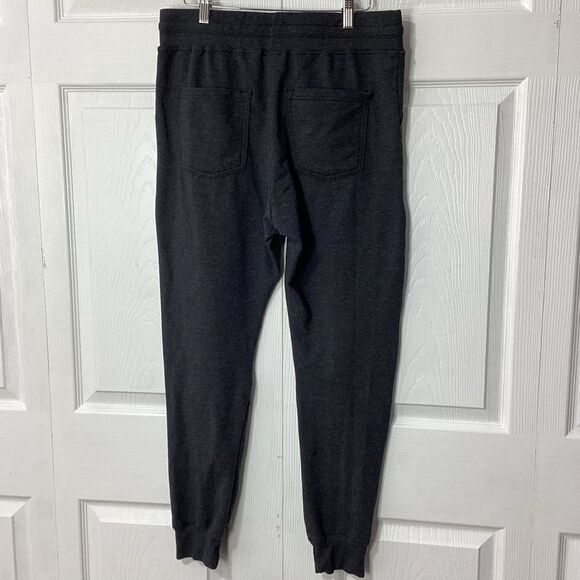 Nappy Tabs Joggers Sweatpants Urban Couture M Men’s Black Faux Leather Pockets - Picture 4 of 15